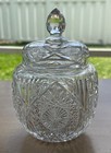 Antique American Brilliant Period Cut Glass Jar