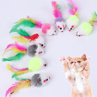 10pcs Mice Pet Cat Kitten Toy Gift Play Toys Scratch Rattle Fleece False Mouse