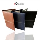 Black Leather Lightweight Golf Yardage Book Scorecard Holder Cover By