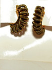 Rare - Vintage 1950 s Twisted Wire Earrings Screw Backs
