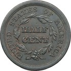 1851 Braided Hair Half Cent - Au Details