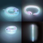 3d Printed Snake Toys - Flexible 3d Printed Animal - 12in Night Light Rainbow