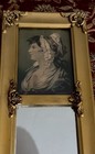 Antique 19th Century Victorian Trumeau Gilded Gold Mirror   Portrait Of A Woman