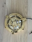 Brass Circular Bulkhead Light - Ship Salvaged  Sold As Is  Shipping From Usa 