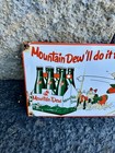 Vintage Mountain Dew Porcelain Sign Soda Pop Bottle Can Baja Blast Gas Station