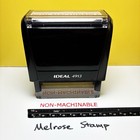 Nonmachinable Rubber Stamp Red Ink Self Inking Ideal 4913 Non-machinable
