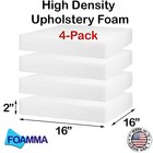 4-pack 2  X 16  X 16  High Density Upholstery Foam  Chair Cushion Square Foam   
