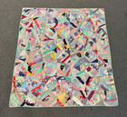 Vintage Handmade Quilt Crazy Quilt Beautiful Bright Colors 40s - 50 s 86    X 76   