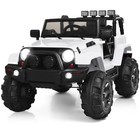 12v Kids Ride On Truck Car W  Remote Control Mp3 Music Led Lights White Toy