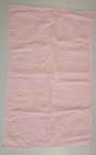 Hand Sewn Baby Quilt Vtg Keepsake Blanket Pink Nursery Cross-stitch 36x22 