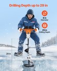 Vevor Electric Ice Fishing Auger With 8  Ice   Earth Drill Bit 4ah 40v Battery