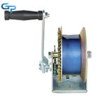 3500lbs Dual Gear Blue Hand Winch Boat Use Manual Winch 10m  32ft  Strap Winch