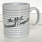 Apple Macintosh  the Most Personal Computer  Coffee Mug Rare Vtg 80 s Rainbow