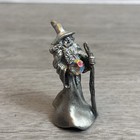 Gallo Pewter Wizard Sorcerer Holding Crystal Ball Holding Staff Lord Of Rings 2   