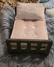 Newborn Baby Photography Prop Wood Bed Woven Knit Kids Cot Mat Mattress Cushion