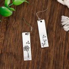 925 Silver Plated Dandelion Plant Flower Earrings Jewelry Fashion Women Party