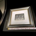 Vintage Embossed Sterling Silver Painting Hand Made In Italy Gold Plated
