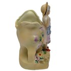 Vintage Hand Painted Porcelain Floral Planter Pot Vase Pretty Little Girl 6   