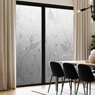 Static Cling Non-adhesive Frosted Glass Window Film For Decorative Decals And   
