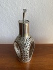 Vintage Sterling Silver Overlay Bitters soy Sauce Bottle  Bamboo Design