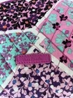 Vera Bradley Quilted Cosmetic Bag Lined Interior Pink Purple 6x7x3