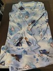 Girls Disney Frozen Elsa Anna Olaf Blue 2-piece Long Sleeve Pajama Set Sz 12