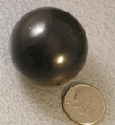 Natural Jet Sphere Lignite Black 1 1 8   30mm Protection Dispell Grief Mongolia