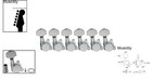 Sealed Locking Tuning Peg Set For Fender Stratocaster - 6 Chrome Machine Heads