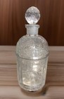 Vintage Guerlain Bee Embossed Glass Empty Perfume Bottle   France 1960s  7 5   