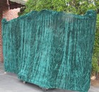Vintage Funeral Velvet Casket Back Drop Rare Green Coffin Free Stand Drape Case