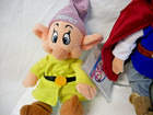 Walt Disney Store Bean Bag Plush Beanies Snow White 7 Dwarves Doc Dopey Prince
