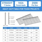 2 500 Counts 16 Gauge Finish Nails 1-1 2-inch Length Galvanized For Woodworking