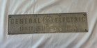 Vintage General Electric Unit Substation Plaque Embossed Lettering  U s a 