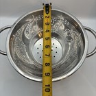 Vintage Colander Pear Design Stainless Steel Two Handled Footed Colander Retro