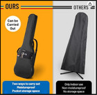 Guitar Case Electric Soft Padded Cover Heavy Duty Gig Bag With Straps Black