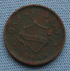 1864 Civil War Token Union Shield Pearson   Bro  Grocers Troy  Oh Store Card