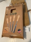 New Stanley Sweetheart Chisel Set 750 Series Socket Wood 4-piece Leather Pouch