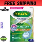 Polident 3 Minute Antibacterial Dental Appliance Cleanser Tablets  60 Count