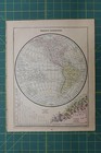 Western Hemisphere North America Vintage Original 1892 World Atlas Map Lot