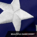 Heavy Duty Embroidered Us American Flag  2x3 Ft Sewn Stripes  Grommets