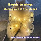Glowing Butterfly Wings Dog Costume Pet Summer Clothes Small To Medium Dogs