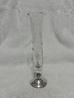 Web Sterling Sterling Silver   925  Bud Vase With Glass Insert  7 In Tall
