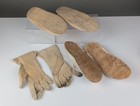Trio Of Indigenous Beaded Native American Beaded Hide Moccasins And Gloves