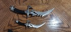 2pc Set Draco Twin Fantasy Fixed Blade Curved Dagger Collectible Knives   Sheath