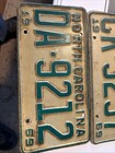 Vintage 1969 North Carolina License Plate