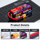 2x Zeee 3s Lipo Battery 7200mah 11 1v 120c Xt90 For 1 8 1 10 Rc Car Truck Buggy