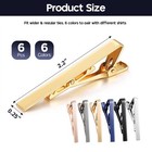 6pcs Non-slip Tie Clips For Men  Classic Color Tie Bar Gift Set   Upgrade 6 Clas