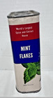 Vintage 1950s Red White Blue Schilling Dehydrated Mint Flakes Leaves Design Tin