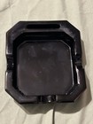 Hotel Astor Nyc Vintage Black Glass Art Deco Ashtray  Circa 1935
