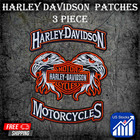 Harley Style Double Eagle Patches Embroidery Patch Iron sew-on  11 5 X 15   3pc